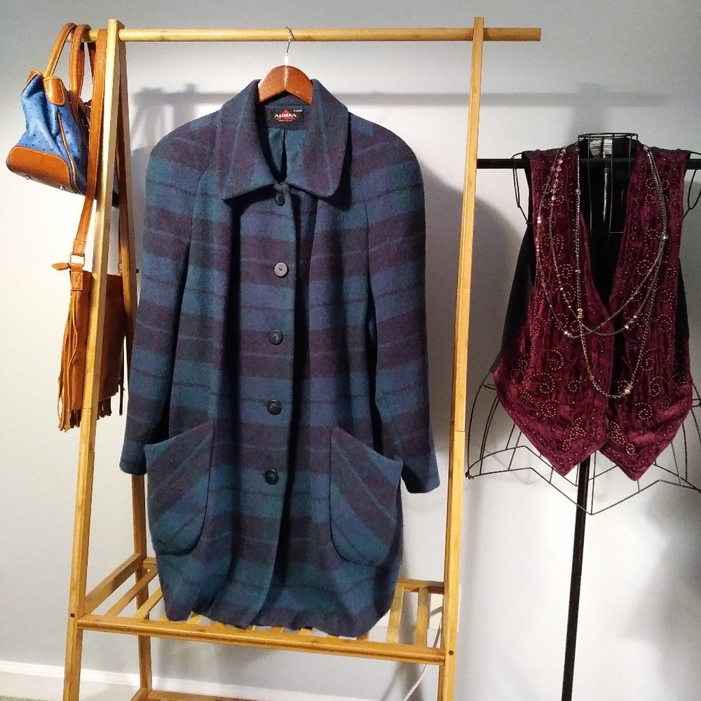 Coat 2X 80s Pinup Goth Career Cottage Party School Punk Grunge Preppy Cocktail